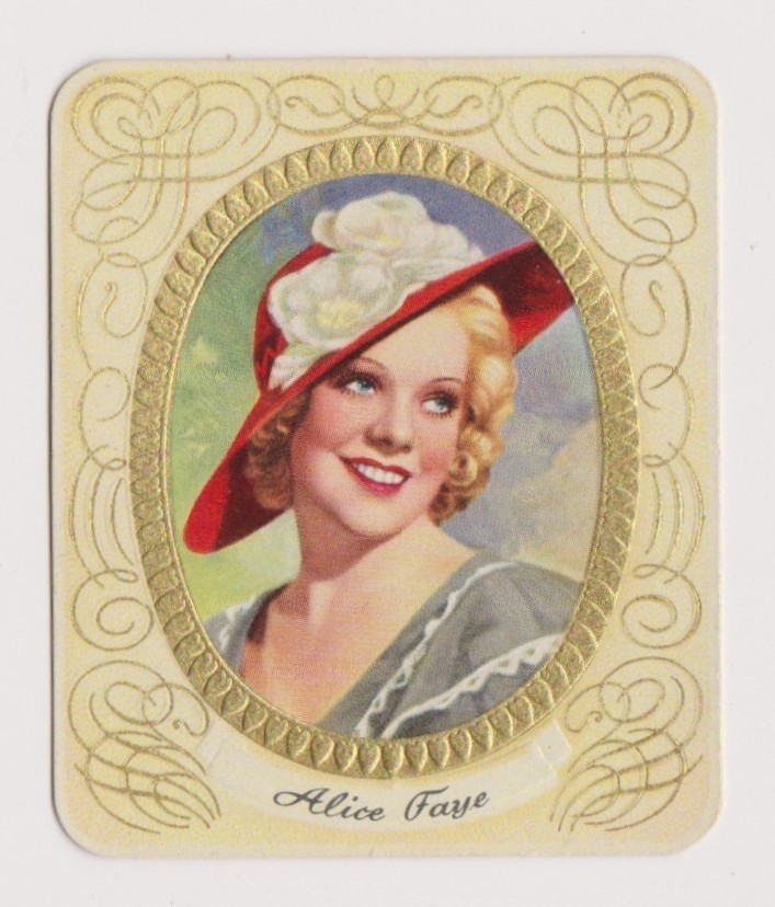 Alice Faye 1930s Garbaty German Tobacco Card #167 Film Star (Moderne Schonheitsg