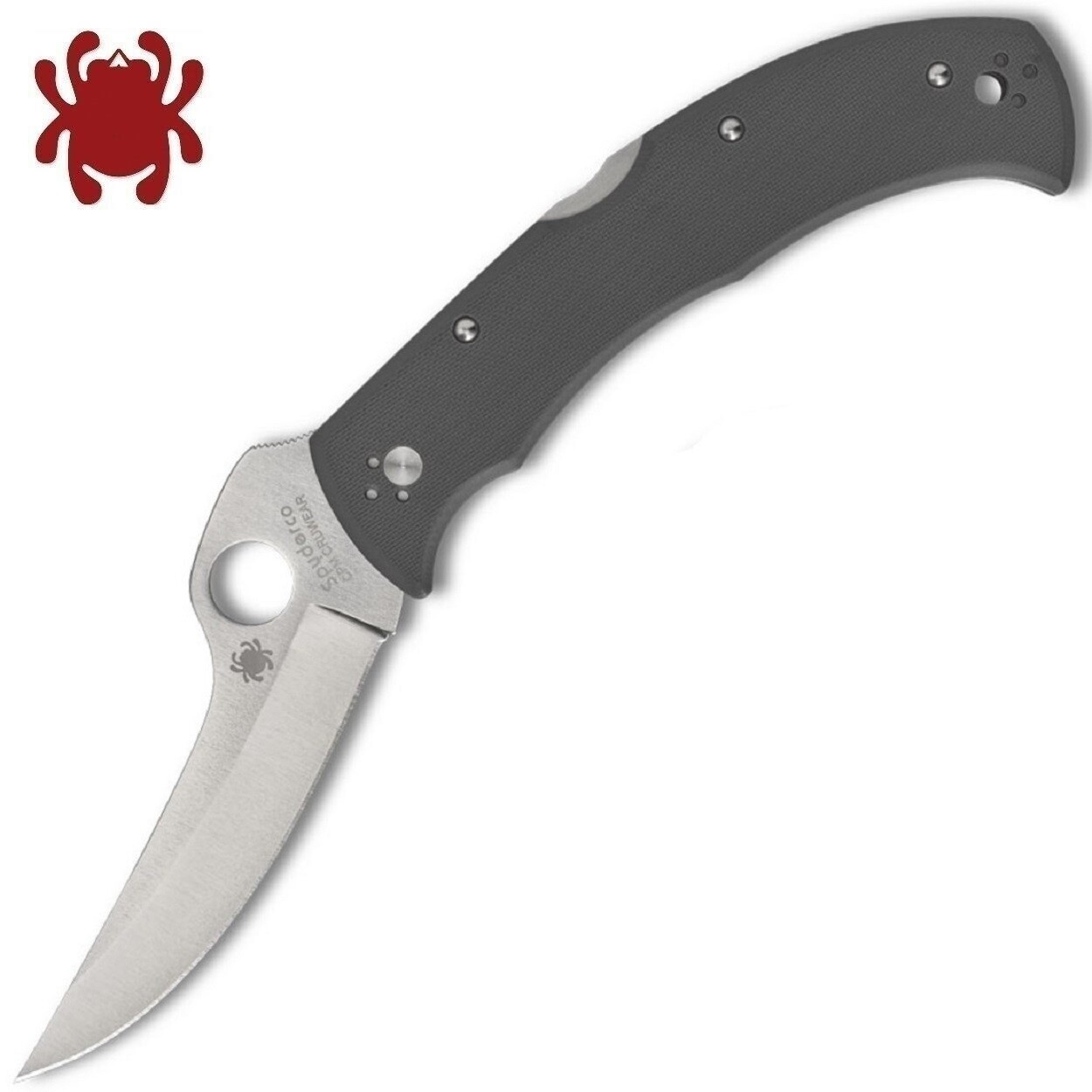 Spyderco Massad Ayoob Cruwear Satin Plain Blade Gray G10 Handles C60GPGY Spyderco Massad Ayoob Cruwear Satin Plain Blade Gray G10 Handles C60GPGY