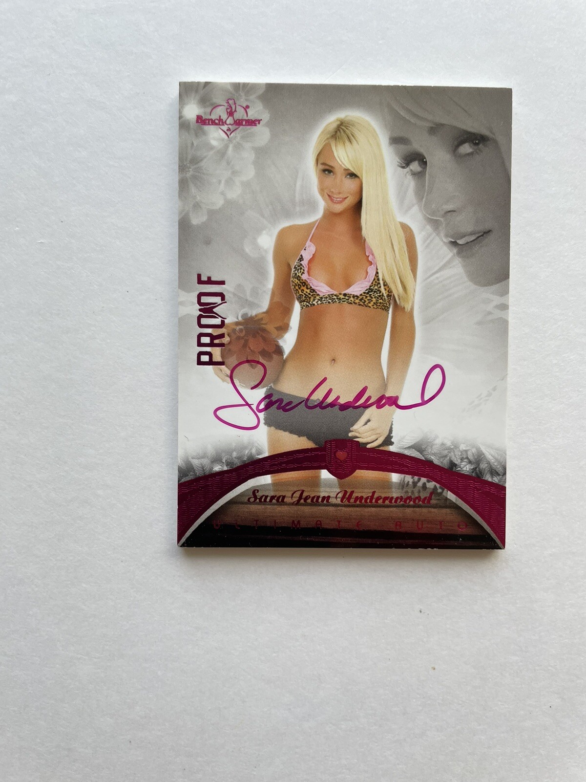 Sara Underwood 2009 Bench Warmer Autographed Proof Card Rare Sara Underwood 2009 Bench Warmer Autographed Proof Card Rare