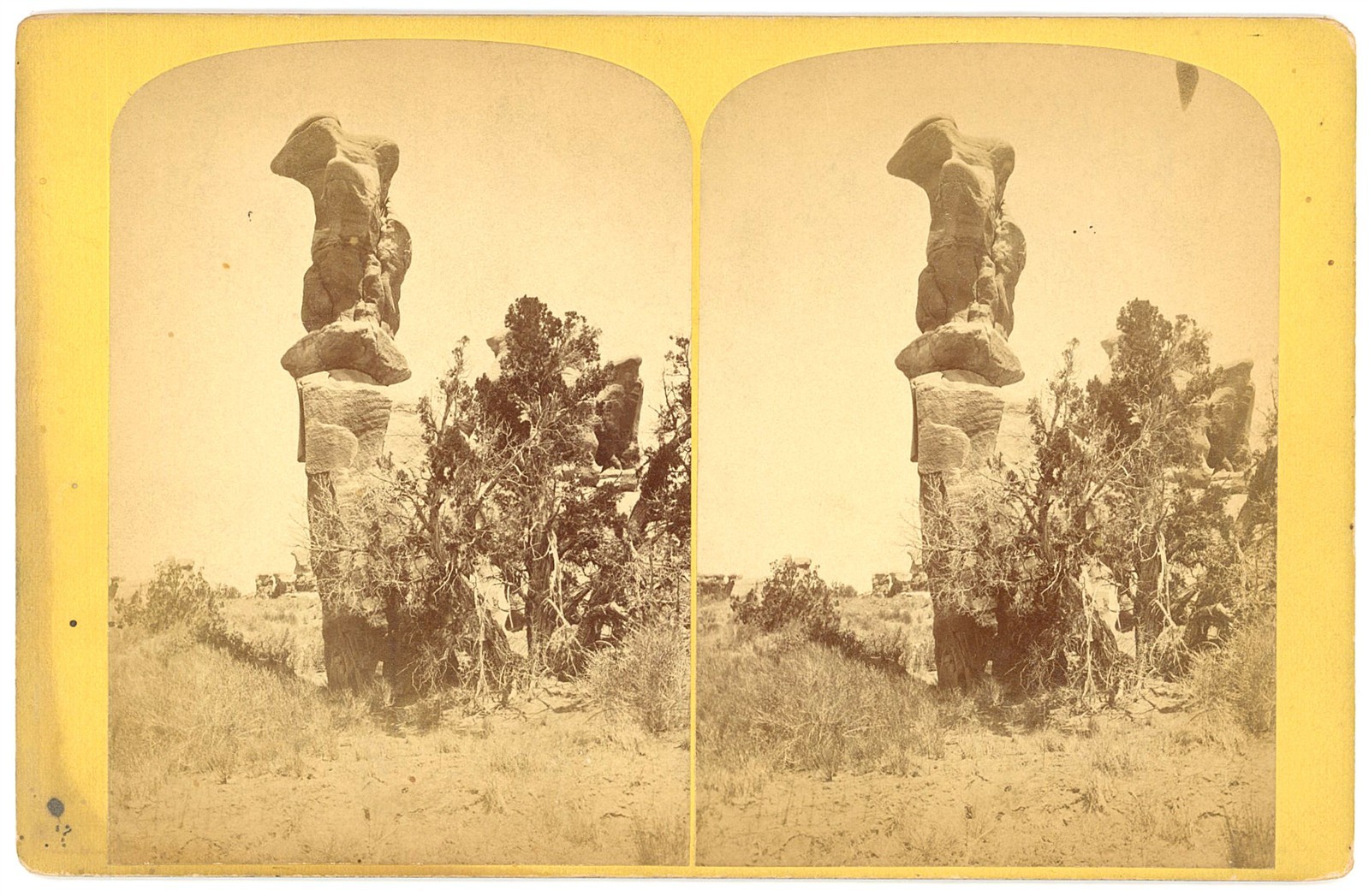UTAH STEREOVIEW - Kaiparowits Plateau - JK Hillers - JW Powell Expedition 1870s