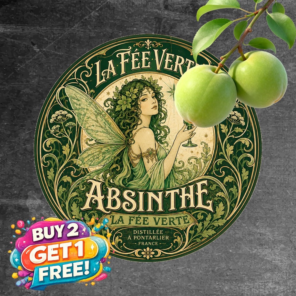 Green Fairy Absinthe Vintage Bar Metal Tin Sign Round Wall Decor Plaque 8x8