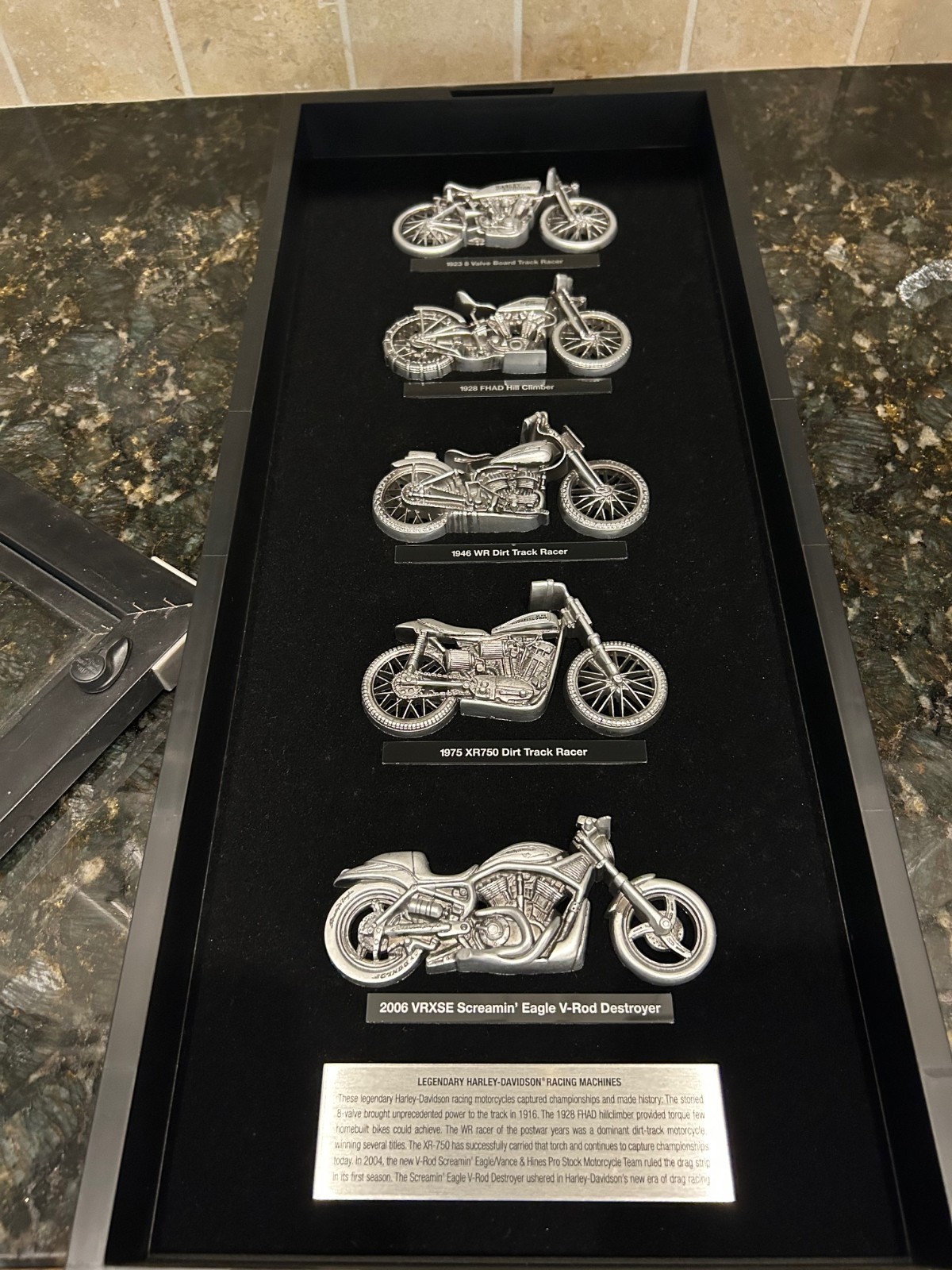 Harley-Davidson Legendary Racing Machines 3D Motorcycle Wall Display