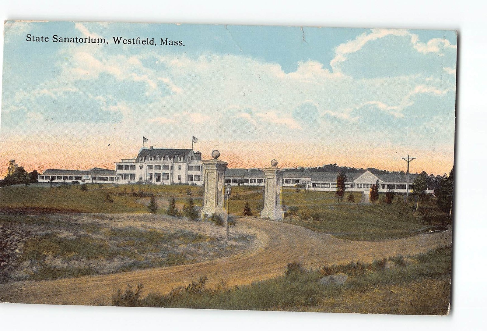 Westfield Massachusetts MA Postcard 1914 State Sanatorium