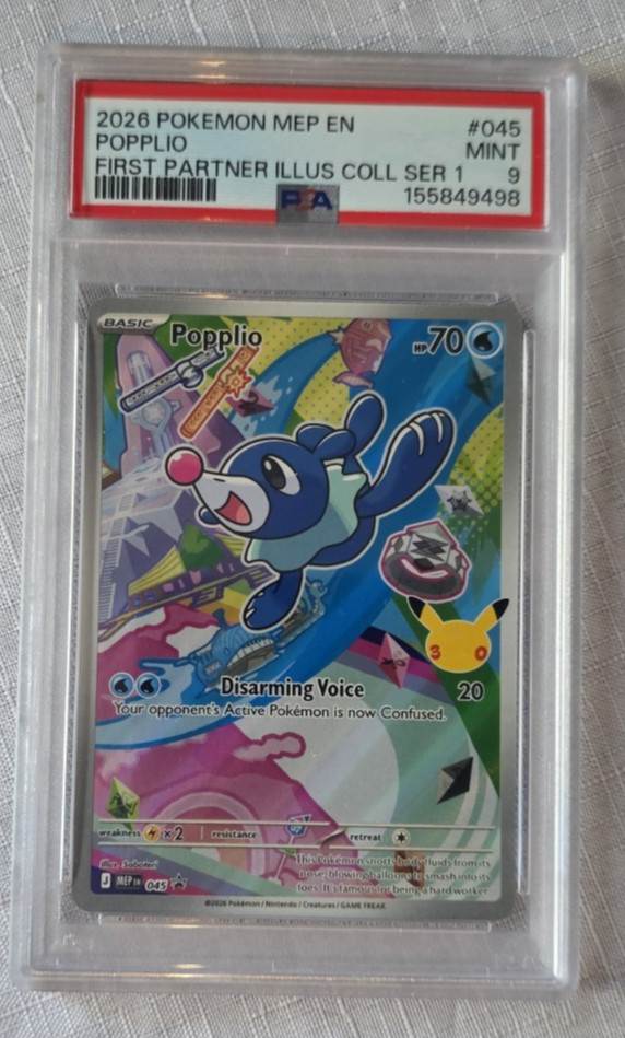 Pokemon Popplio first partner illustration collection promo MEP 045 PSA 9 Pokemon Popplio first partner illustration collection promo MEP 045 PSA 9