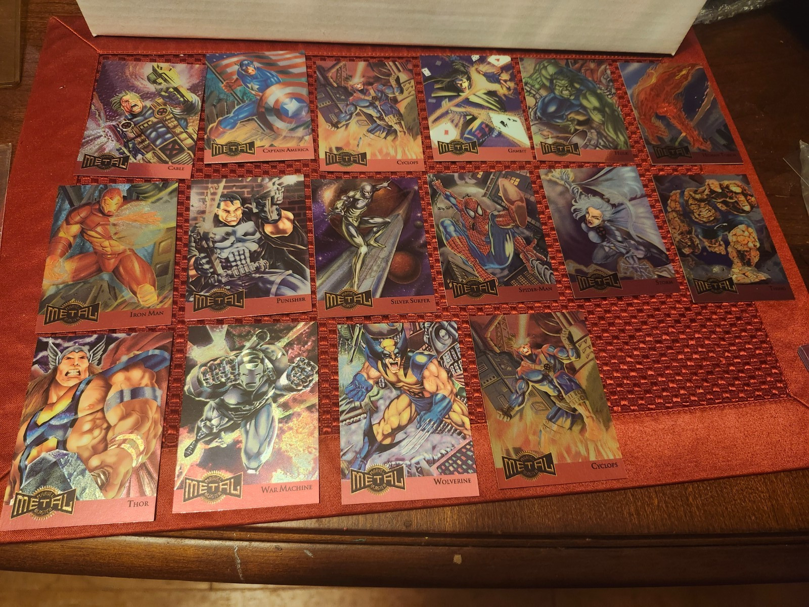 Fleer 1995 Marvel Metal Blasters 16/18 plus extra Fleer 1995 Marvel Metal Blasters 16/18 plus extra
