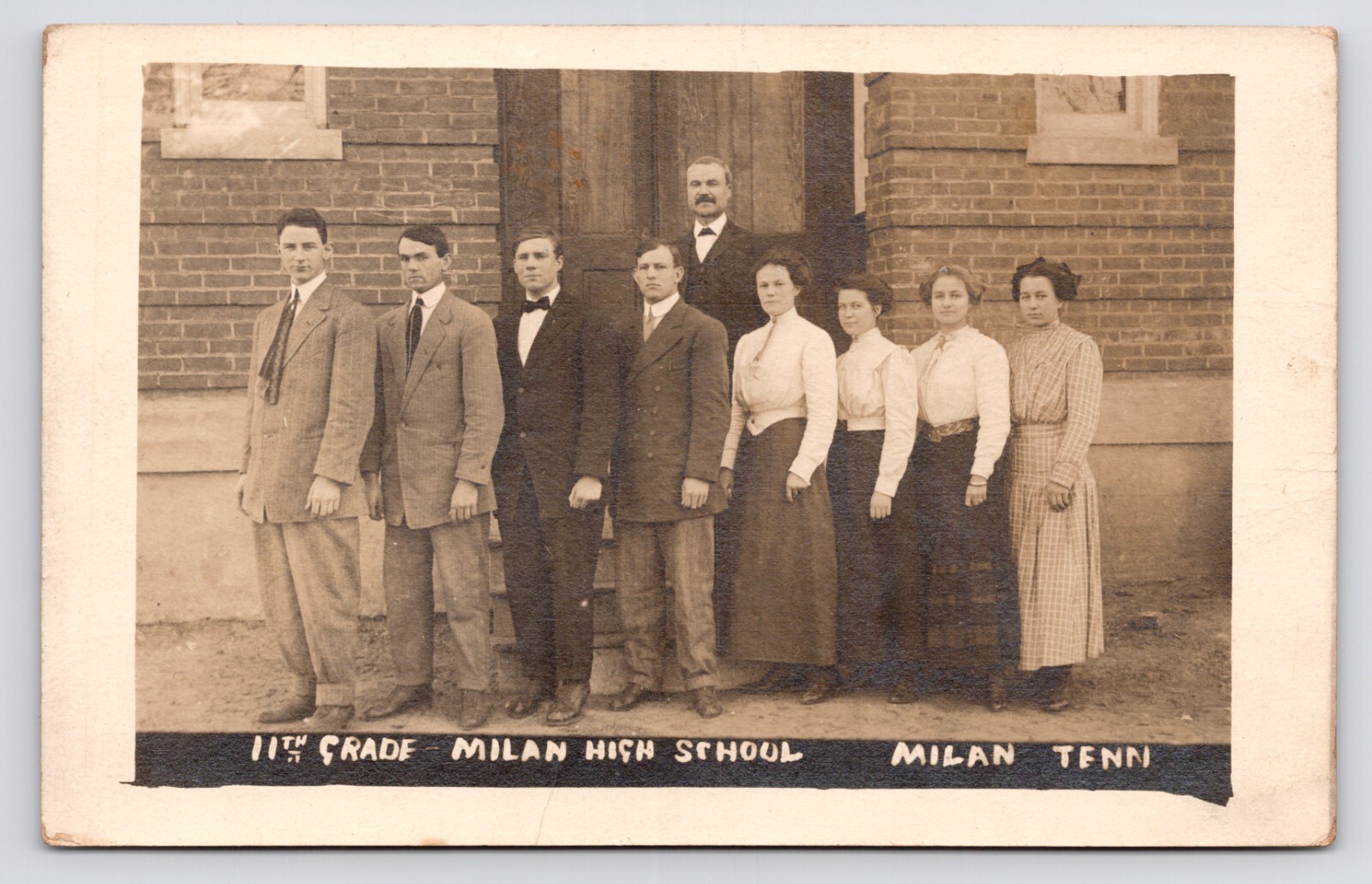 Milan High School 11th Grade Class Photo Milan Tennessee TN 1911 RPPC Postcard Milan High School 11th Grade Class Photo Milan Tennessee TN 1911 RPPC Postcard