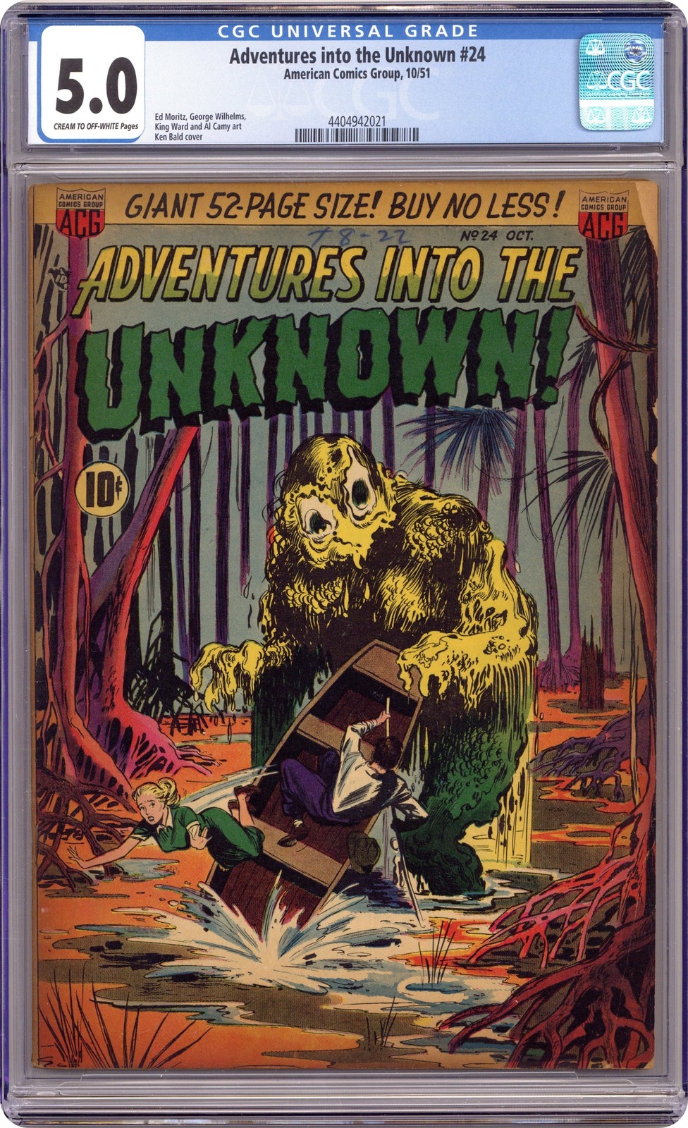Adventures Into the Unknown #24 CGC 5.0 1951 4404942021