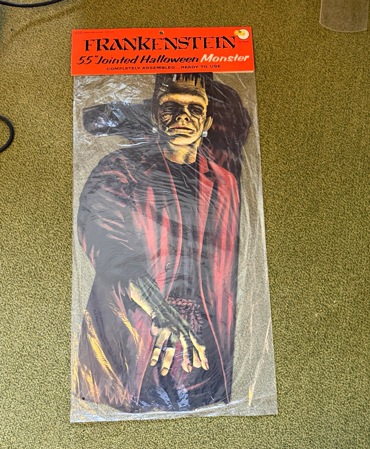 Vintage Eureka FRANKENSTEIN Jointed  Halloween Decoration (NOS) detached header