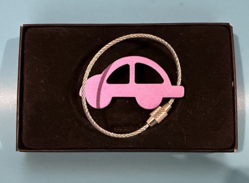 Troika Keyring Purple Aluminum Keychain Auto Schlüsselanhänger Gift Boxed Taiwan