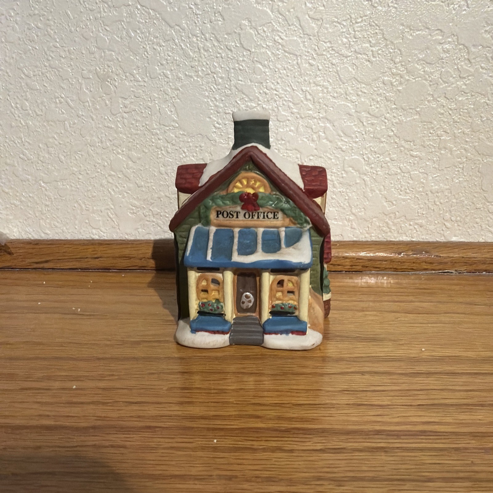 Giftco  Post Office Ceramic Votive Candle Holder Christmas