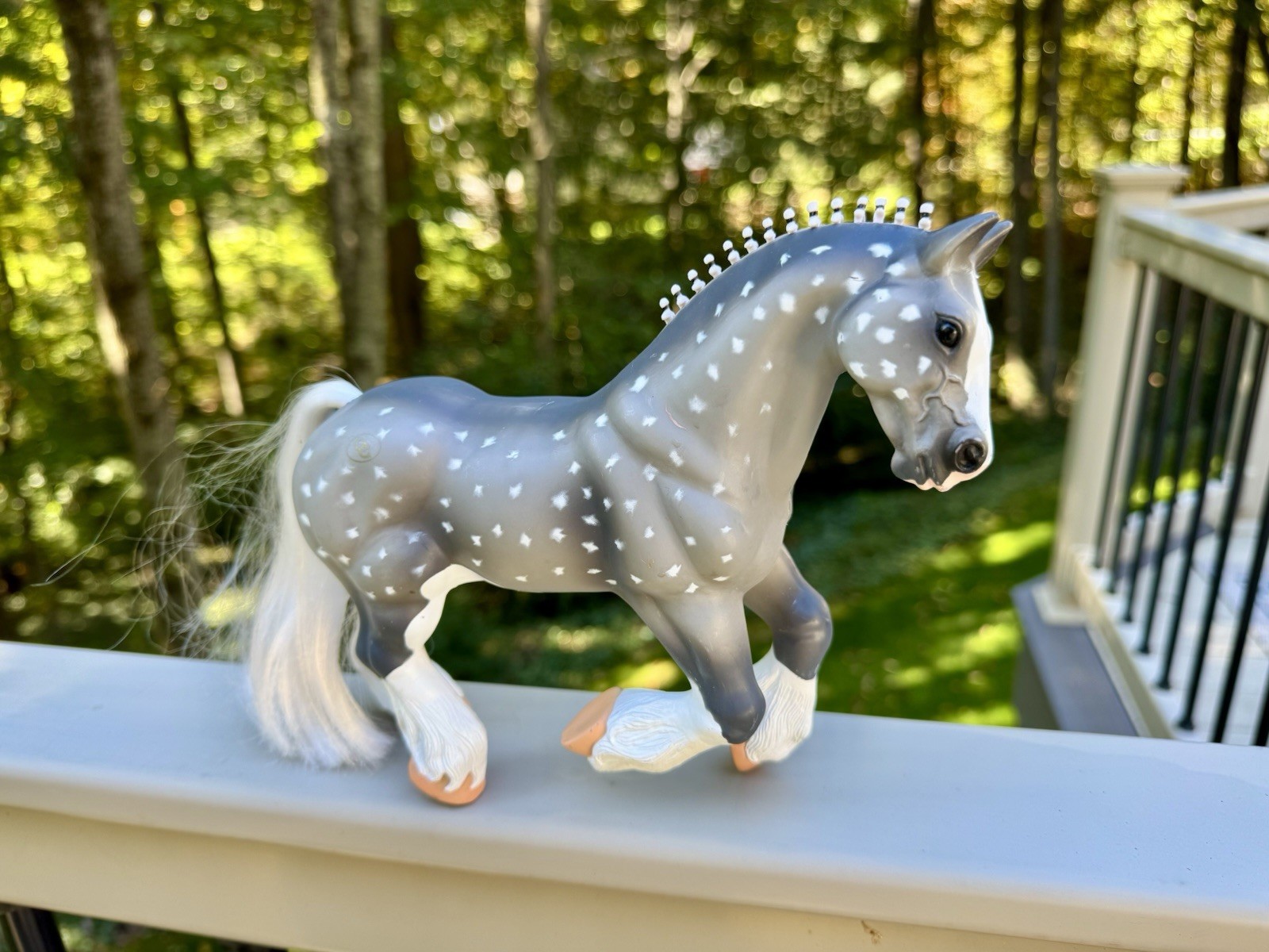 Vtg. 1996 Empire Industries Limited Edition Blue Ribbon Snow Knight Gray Horse 