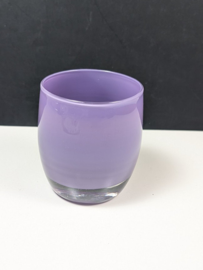 Glassbaby Votive Holder Purple Candle Holder Handmade Blown Glass Studio Art