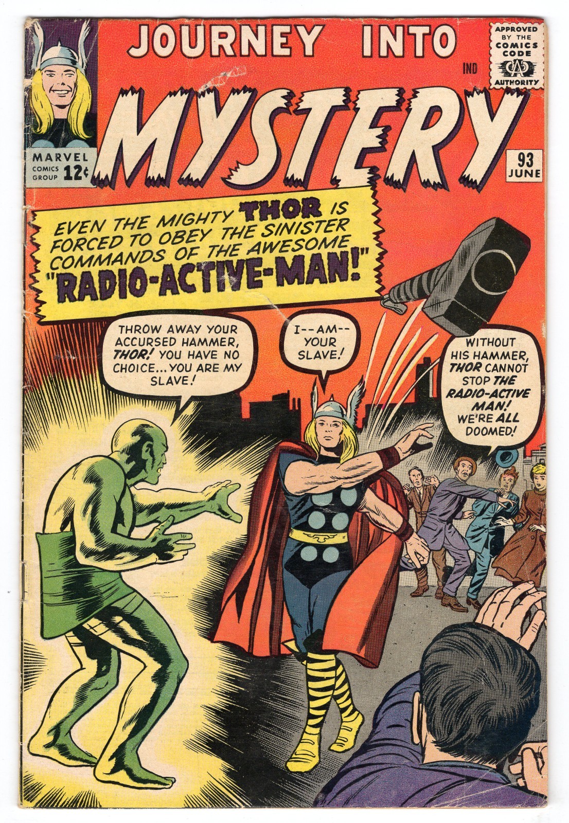 Journey Into Mystery 93 1963 Marvel Comics VG 4.0 Thor 1st App Radio-Active Man