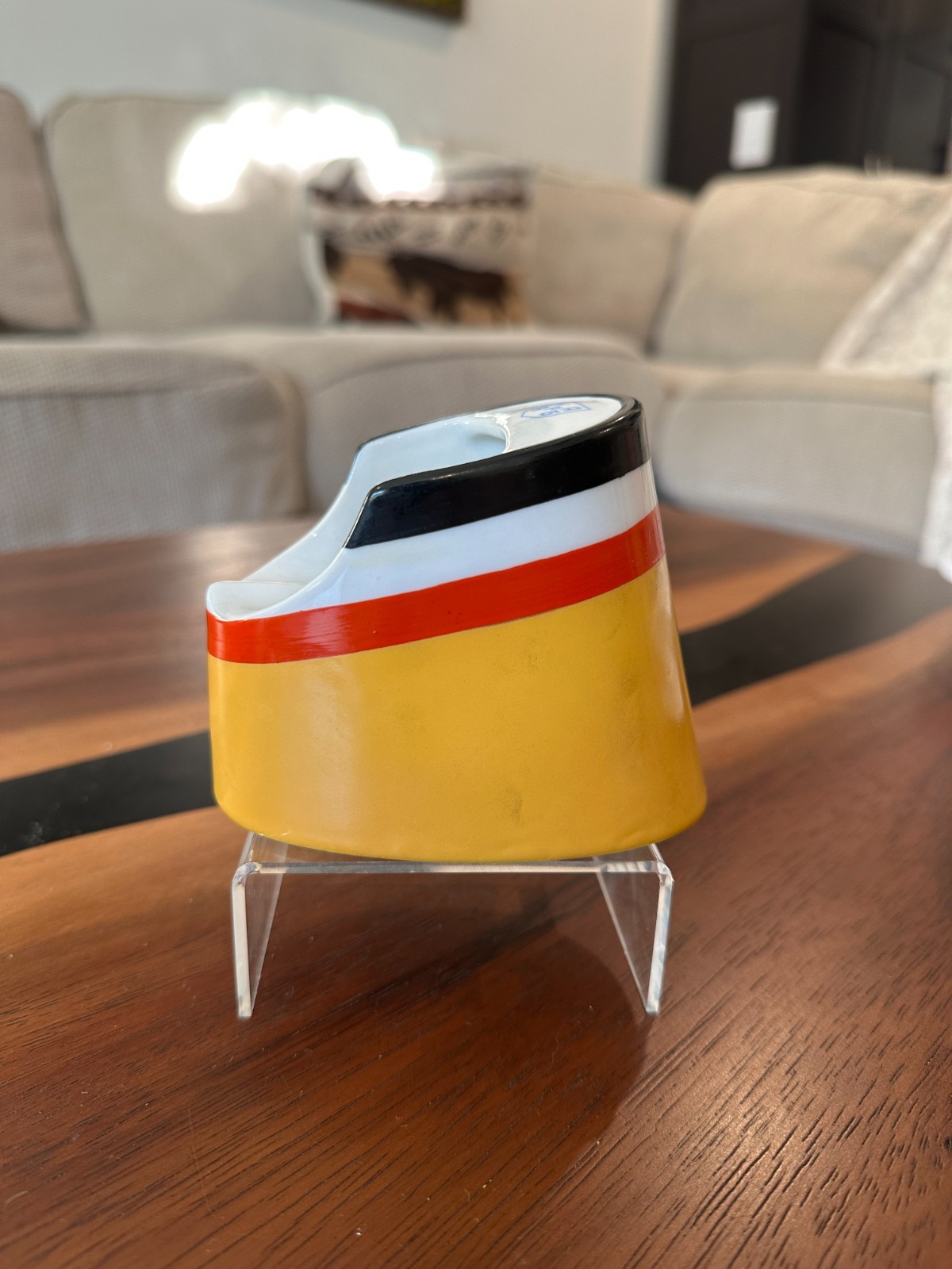Vintage Hapag-Lloyd Mid-Century Modern Souvenir Ashtray Ship\'s Funnel 1970 Vintage Hapag-Lloyd Mid-Century Modern Souvenir Ashtray Ship\'s Funnel 1970
