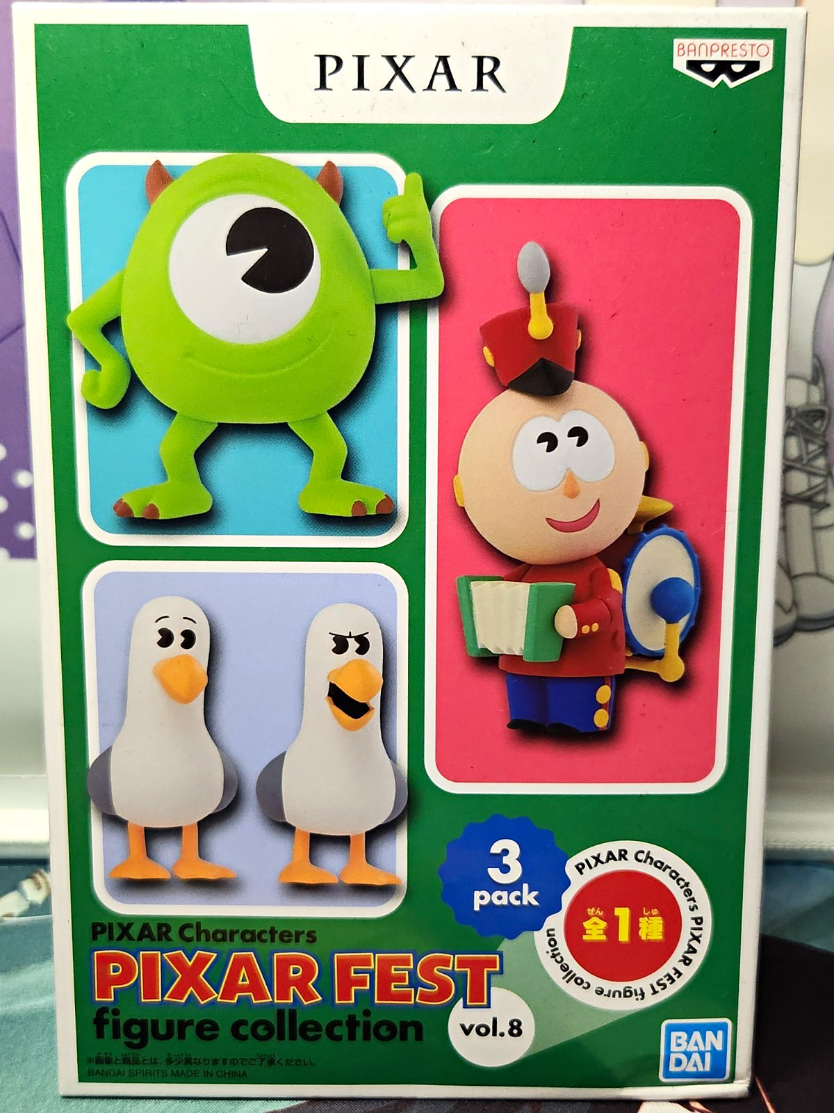 Banpresto Pixar Fest Figure Collection Vol.8 3-Pack Mike Wazowski Tinny Seagulls