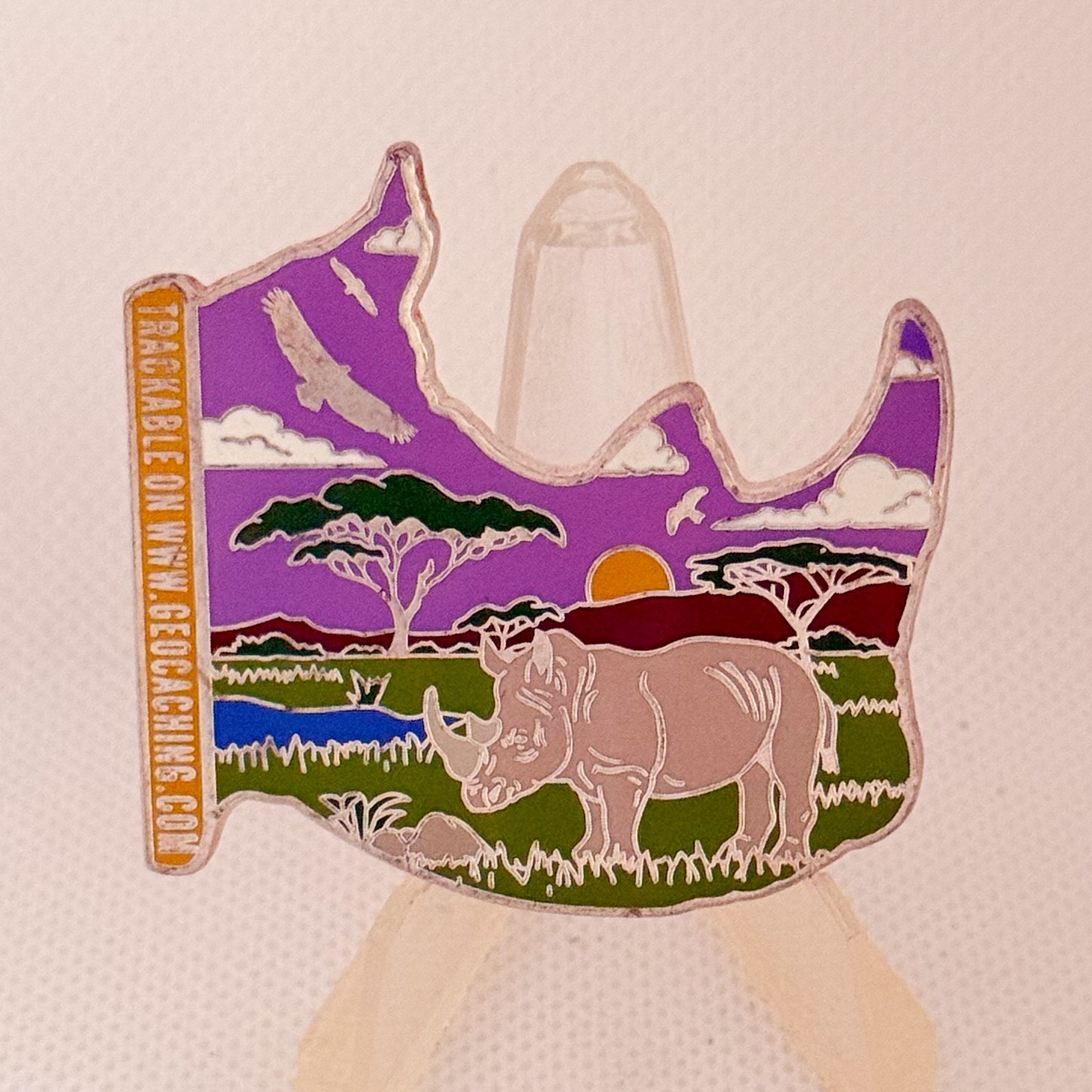 Rhino African Savanna Geocoin Challenge Coin  G#1
