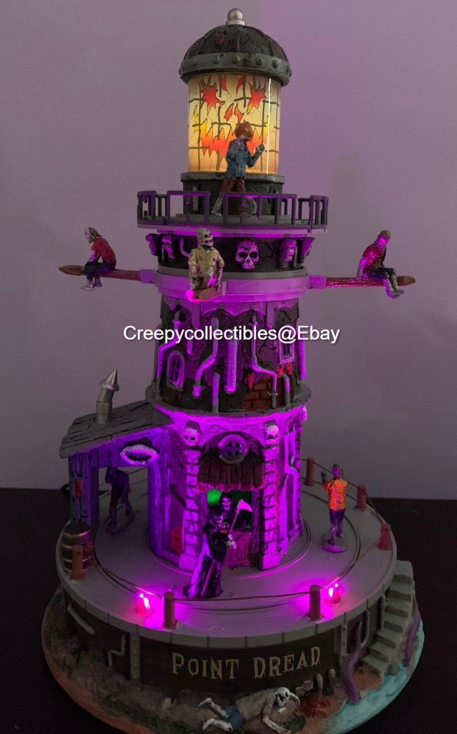 Lemax Spooky Town Point Dread Lighthouse-NIB Lights, Animated & Sound- see video Lemax Spooky Town Point Dread Lighthouse-NIB Lights, Animated & Sound- see video
