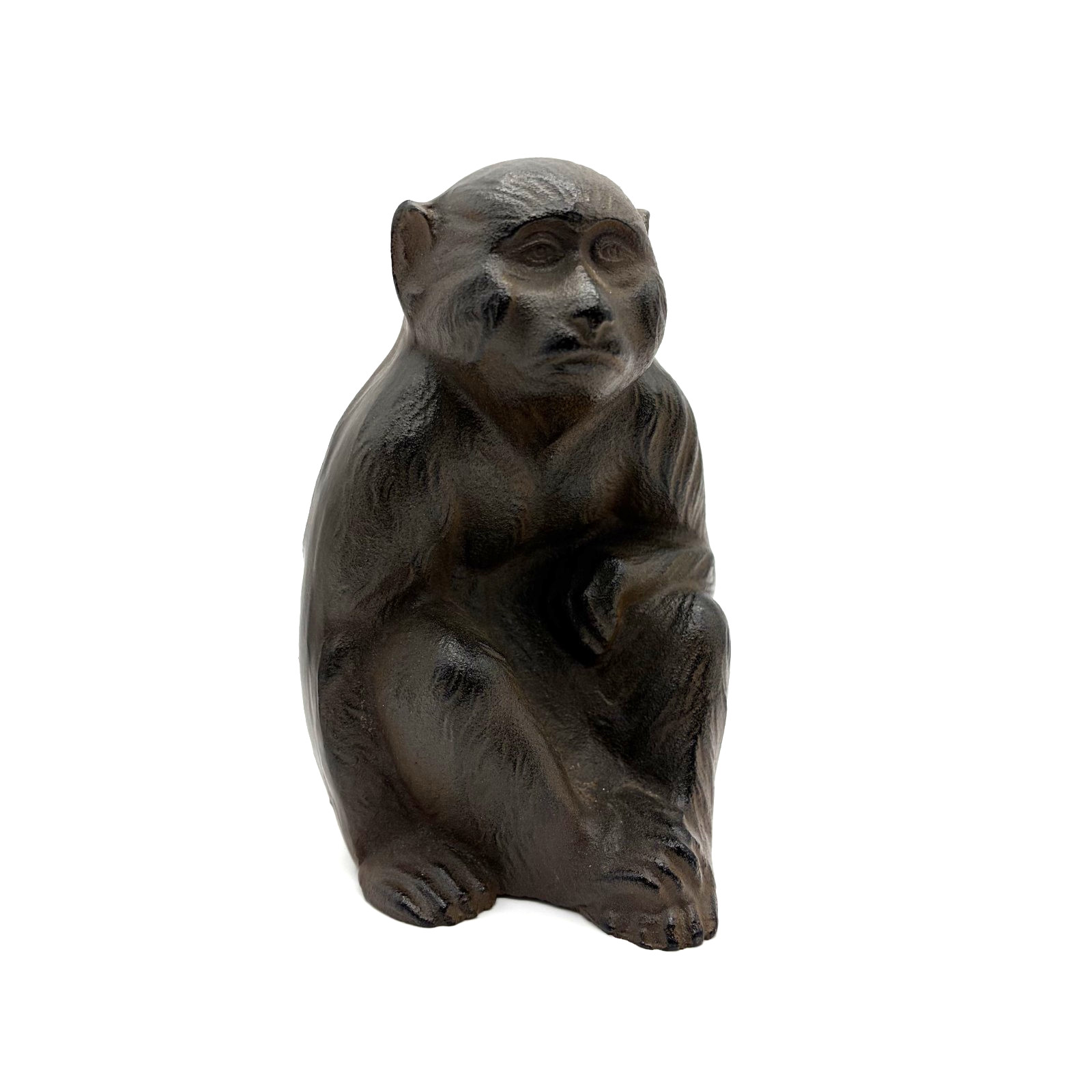 Vintage Japanese Cast Iron Monkey Statue Figurine Made in Japan Heavy 2lb 4oz