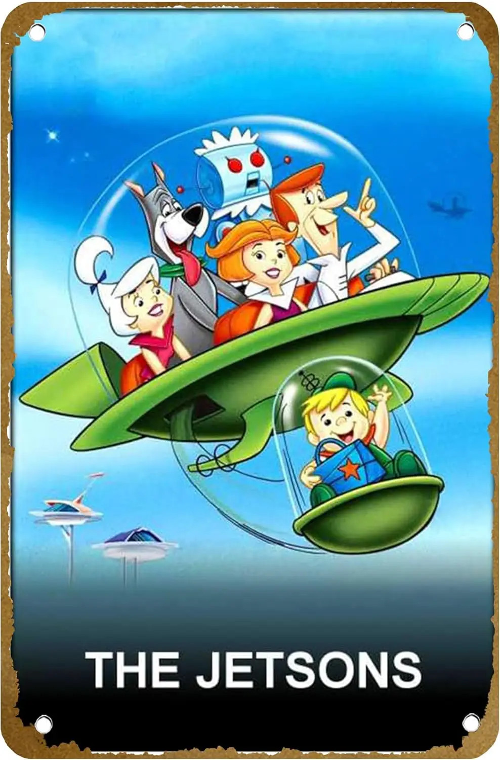 The Jetsons (1962) Show Logo Family Tin Metal Signs Home Décor 8x12 The Jetsons (1962) Show Logo Family Tin Metal Signs Home Décor 8x12