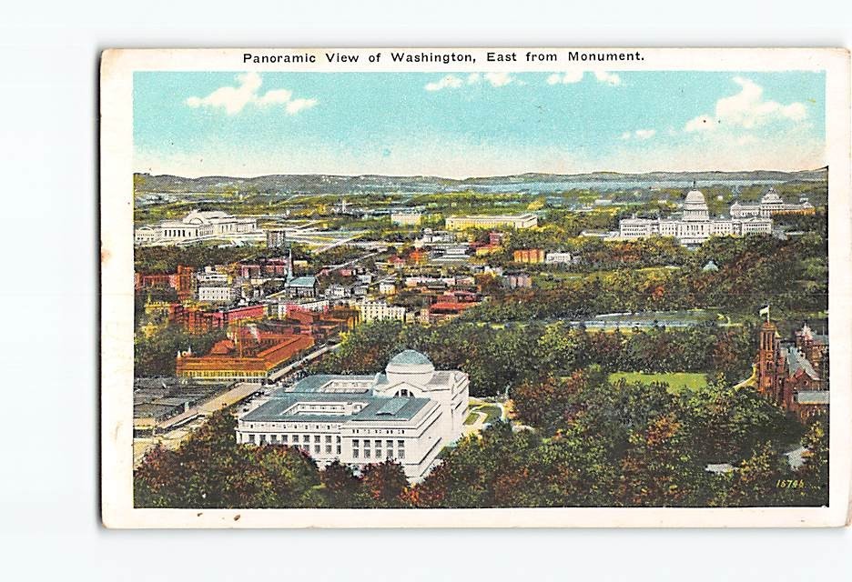 Postcard Panoramic View Washington DC USA