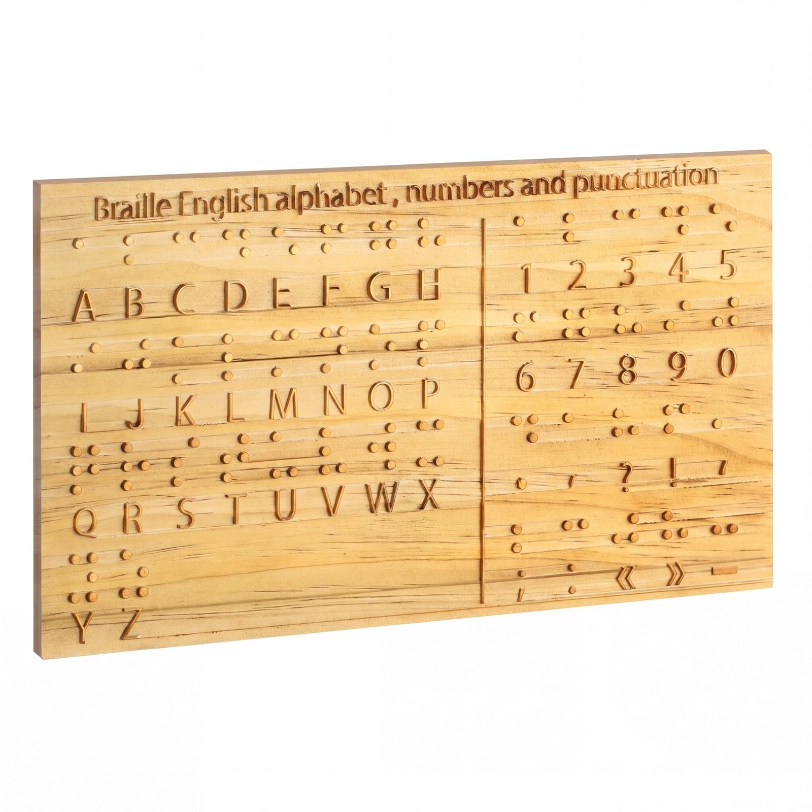 Yulejo Braille Alphabet Board 8.7x6.3in Wood Raised Dots Fingerboard Braille... Yulejo Braille Alphabet Board 8.7x6.3in Wood Raised Dots Fingerboard Braille...