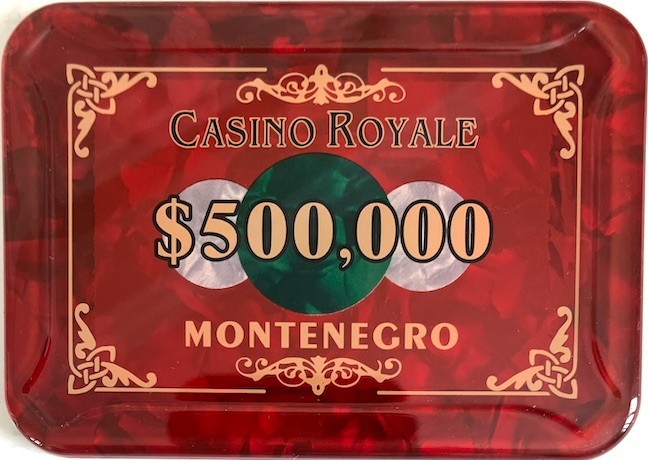 $500,000 JAMES BOND CASINO ROYALE POKER PLAQUE