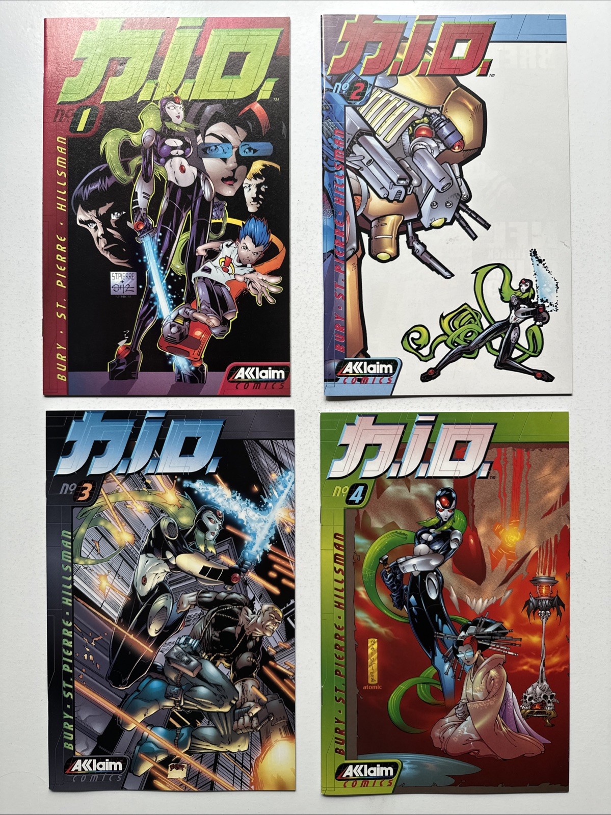 N.I.O. #1-4 Acclaim comics - NIO - Shon Bury St. Pierre #1 #2 #3 #4 SET