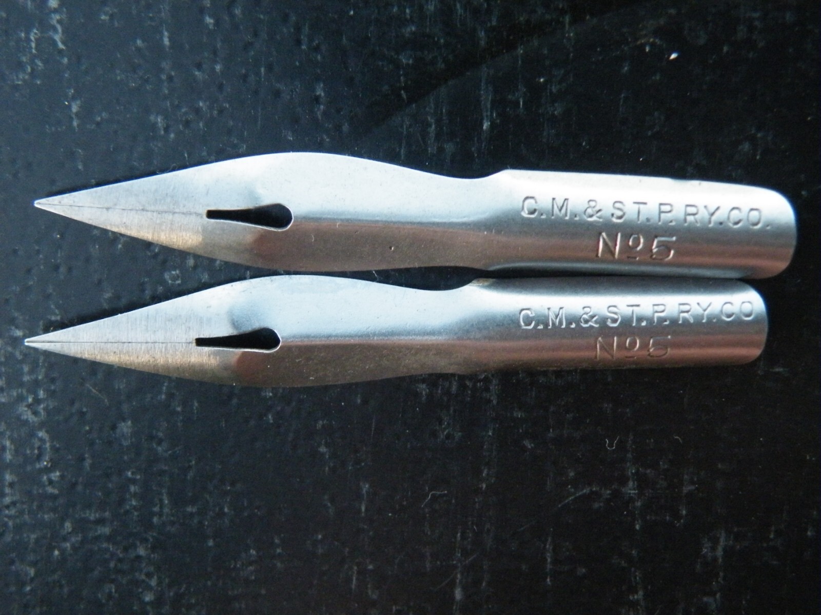 6 - Vtg C.M. & ST. P. RY. - RAILROAD CHICAGO MILWAUKEE & ST. PAUL Dip Pen Nibs