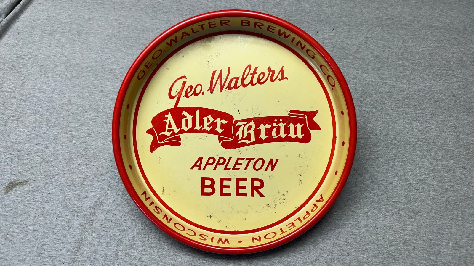 Vintage 1940's? Beer Tray, Adler Brau Beer/Geo Walters Brewing Co Appleton WI. Vintage 1940's? Beer Tray, Adler Brau Beer/Geo Walters Brewing Co Appleton WI.
