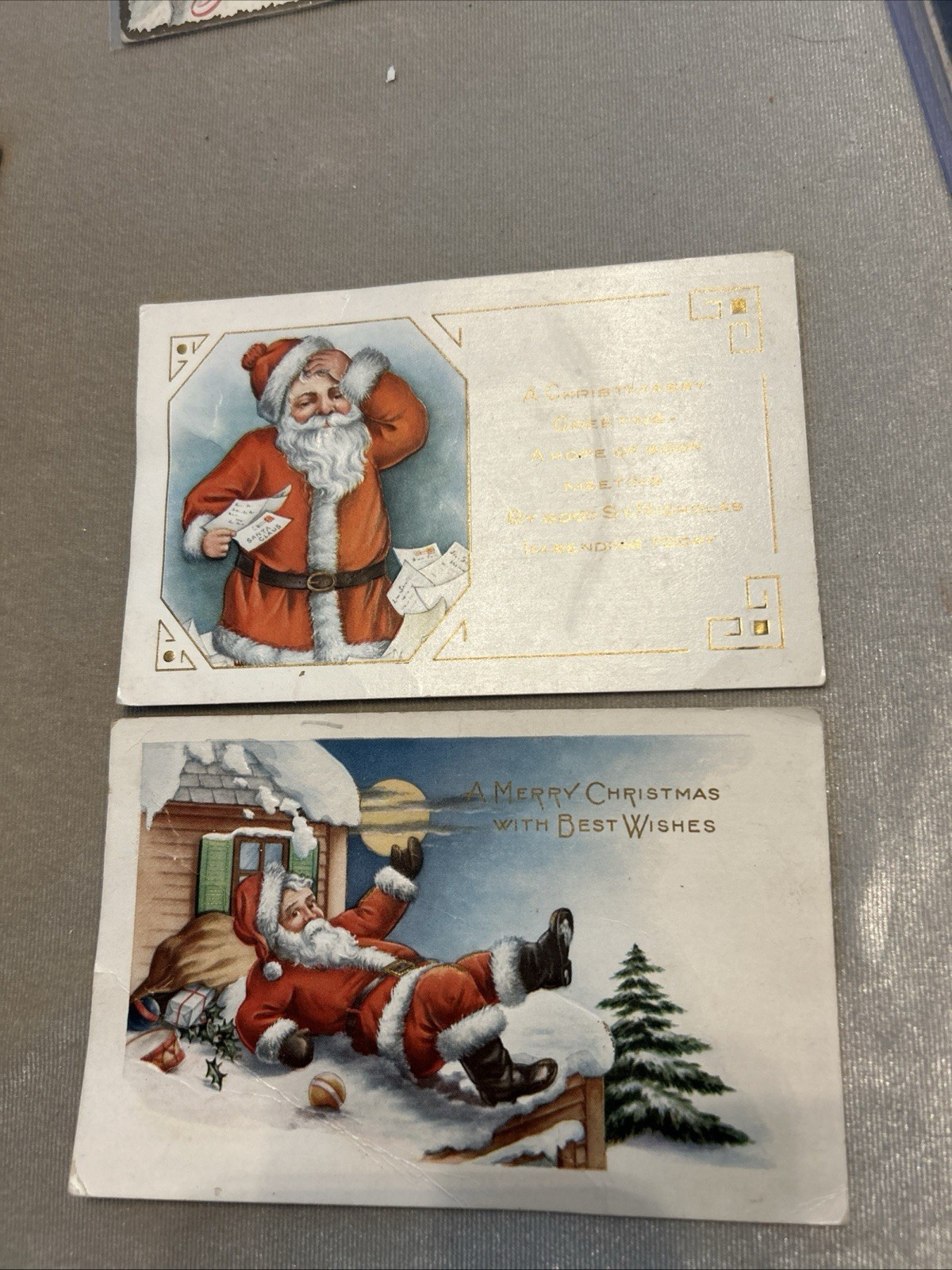 2 Vintage Santa Claus Postcards 2 Vintage Santa Claus Postcards