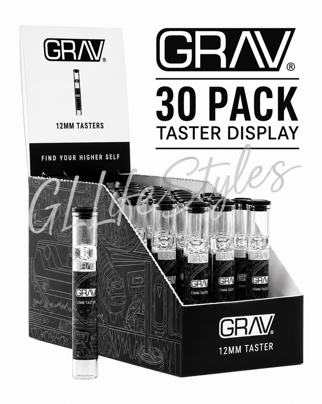 WHOLESALE GRAV® 12MM COUNTERTOP TASTER W/ POP UP DISPLAY - 30 PACK WHOLESALE GRAV® 12MM COUNTERTOP TASTER W/ POP UP DISPLAY - 30 PACK