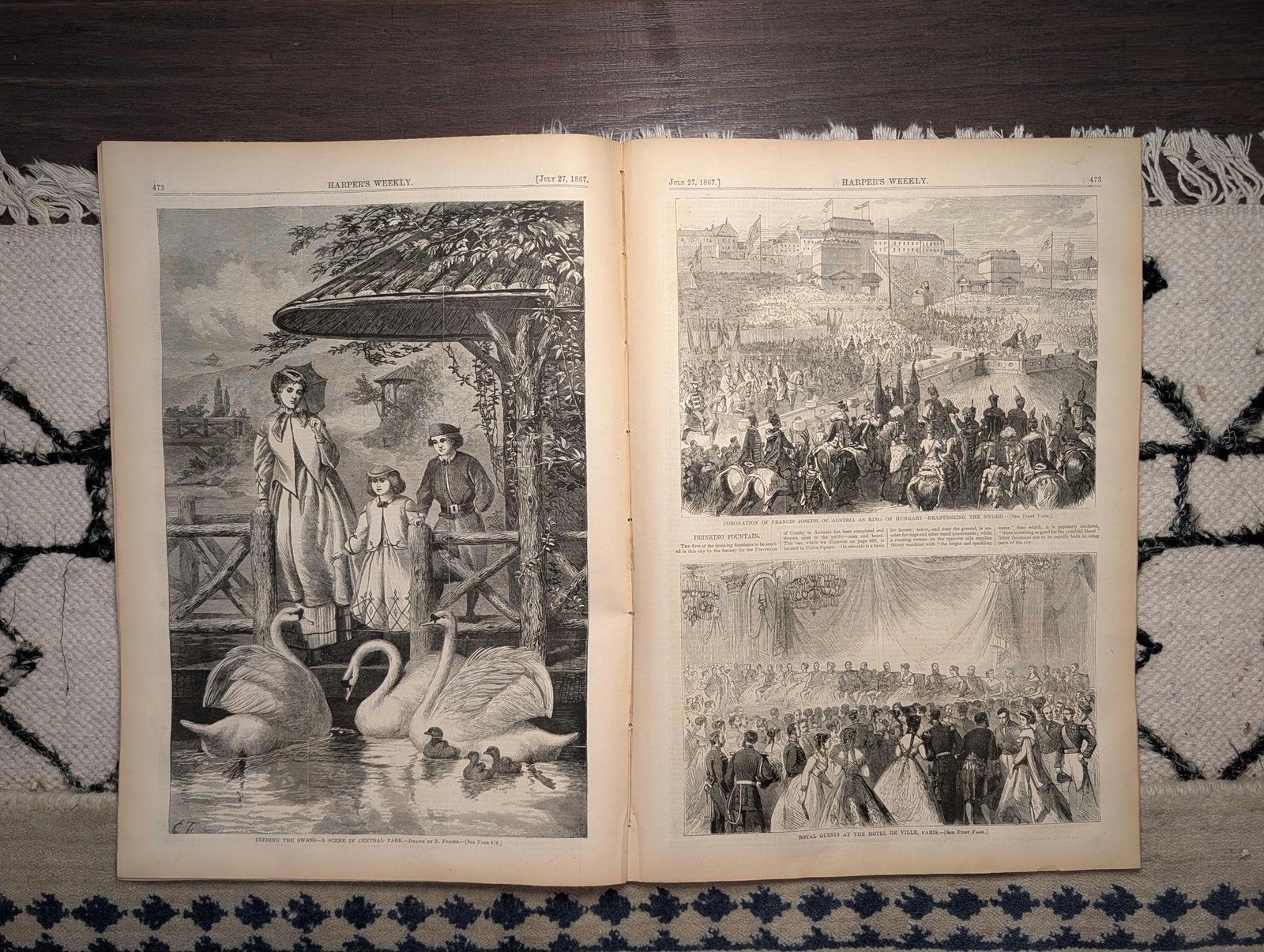 1867 Battle Fort Wallace Cheyenne 7th Cavalry, Central Park Swans — Jul 27