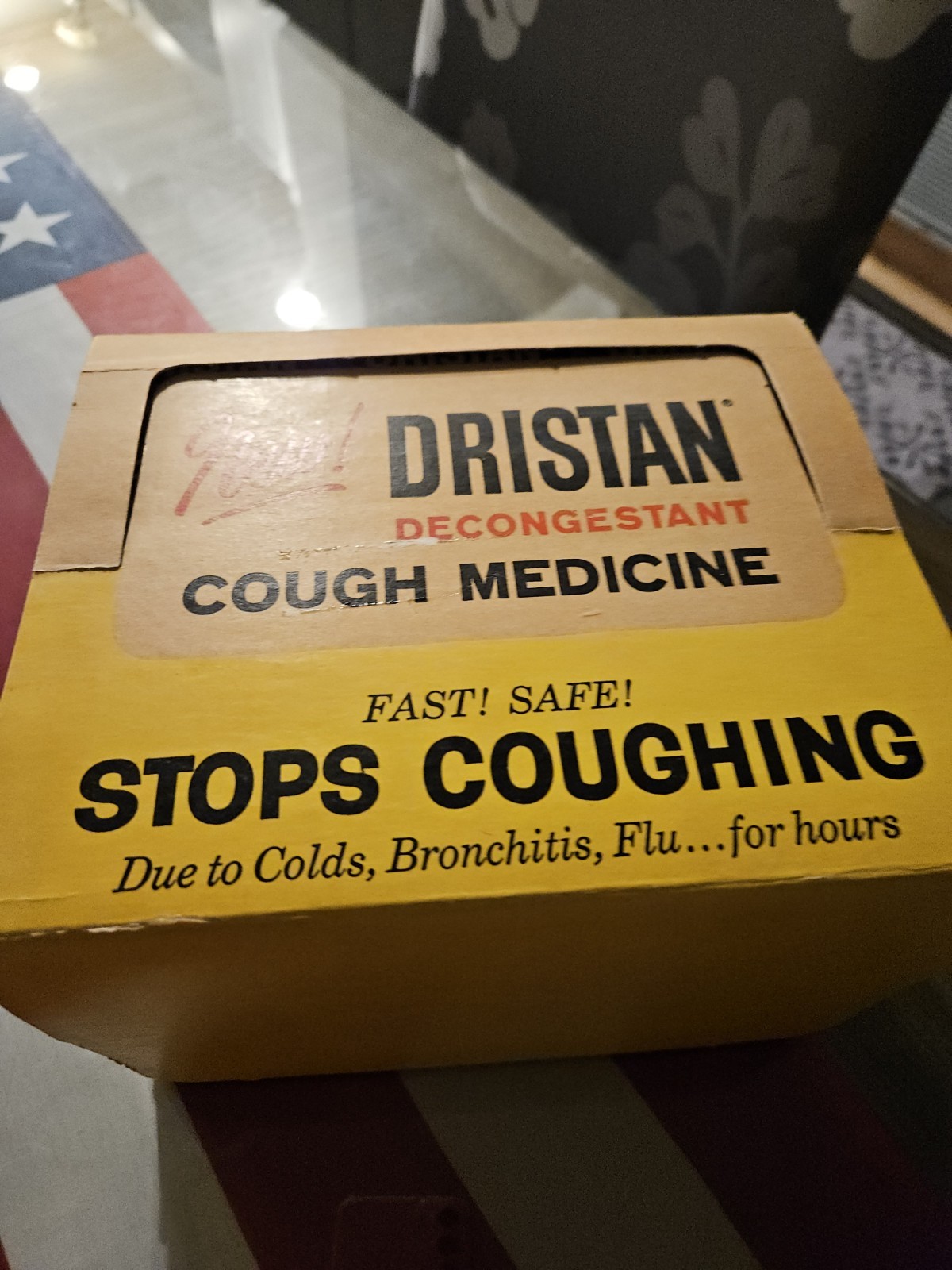 Vtg Dristan Case Cough MEDICINE 12 full bottles original Display box NOT FOR USE Vtg Dristan Case Cough MEDICINE 12 full bottles original Display box NOT FOR USE