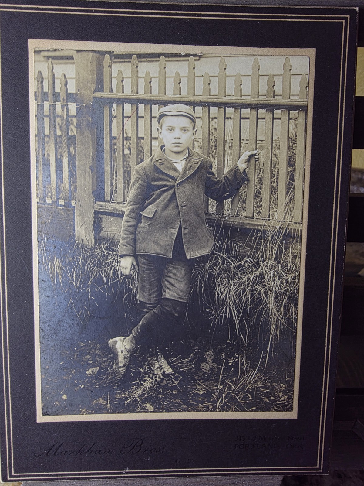 Identified Antique Boy Portrait Tony Fruechte Brother of Freda Fruechte Genealog