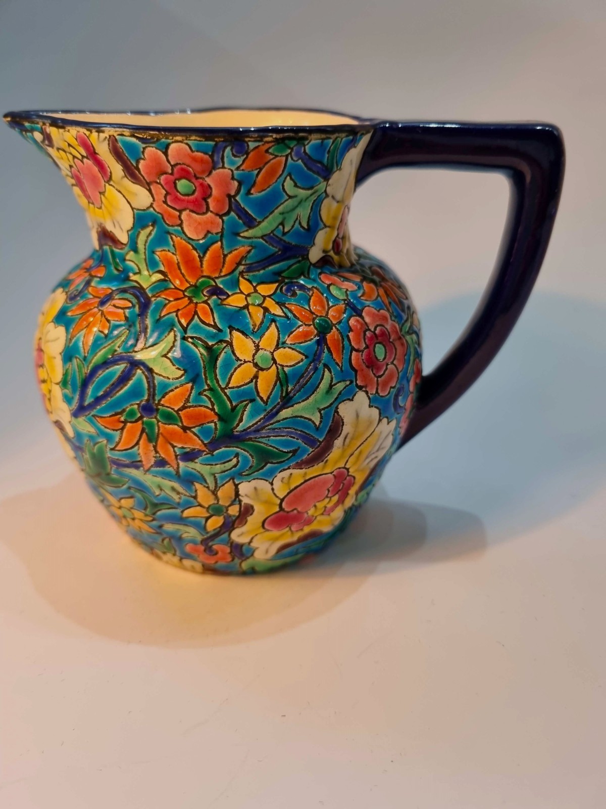 Vintage Longwy French-Provincial pitcher/jug