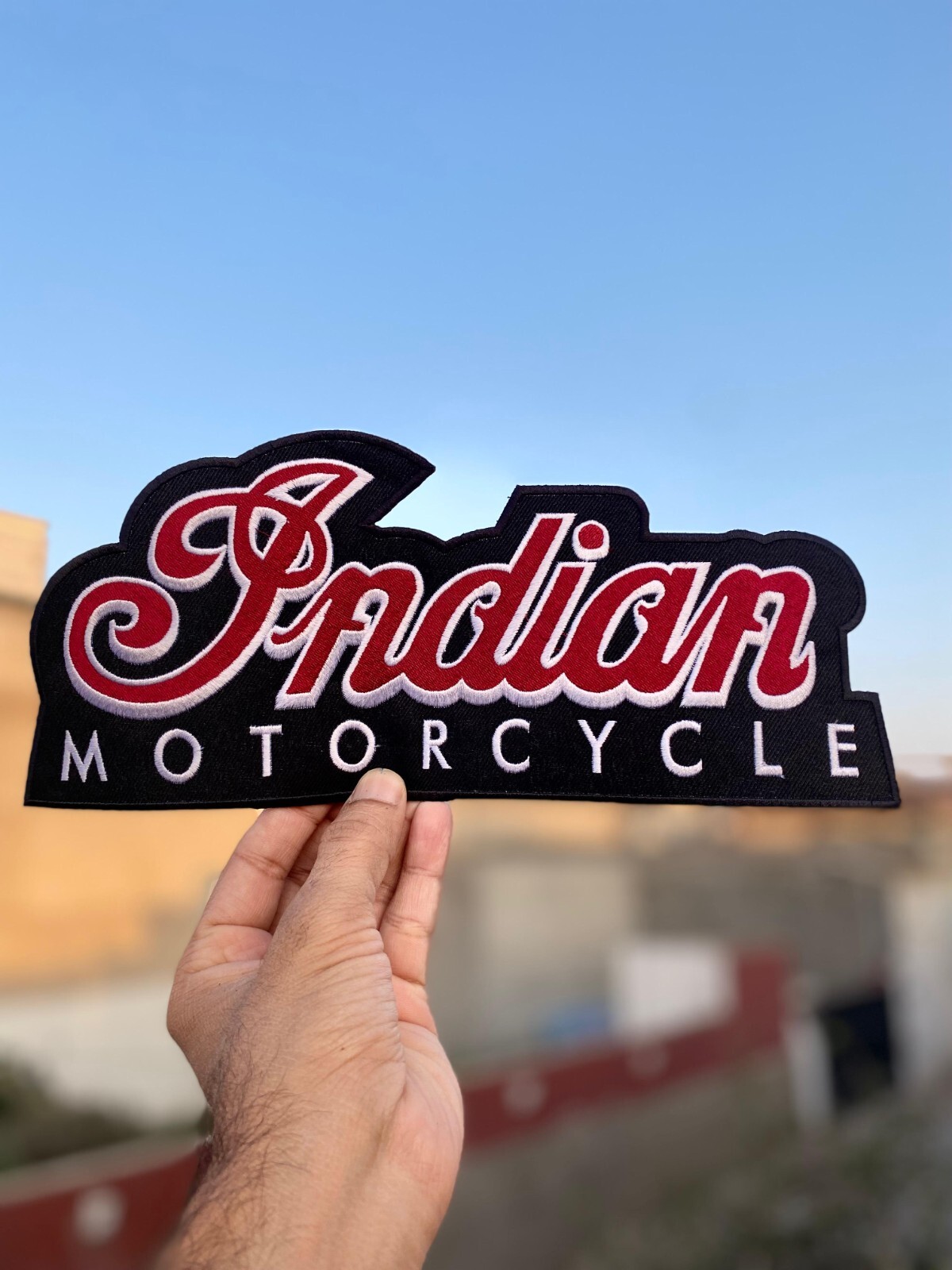 Vintage Large Indian Motorcycle Iron On Patch Embroidery Patch 10 Vintage Large Indian Motorcycle Iron On Patch Embroidery Patch 10