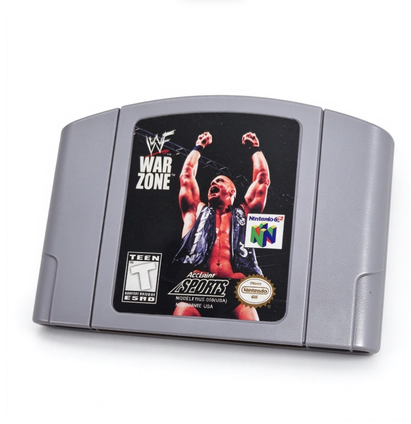 WWF War Zone Ninttendo 64 N64 Game Cartridge Retro Wrestling Video Game Tested