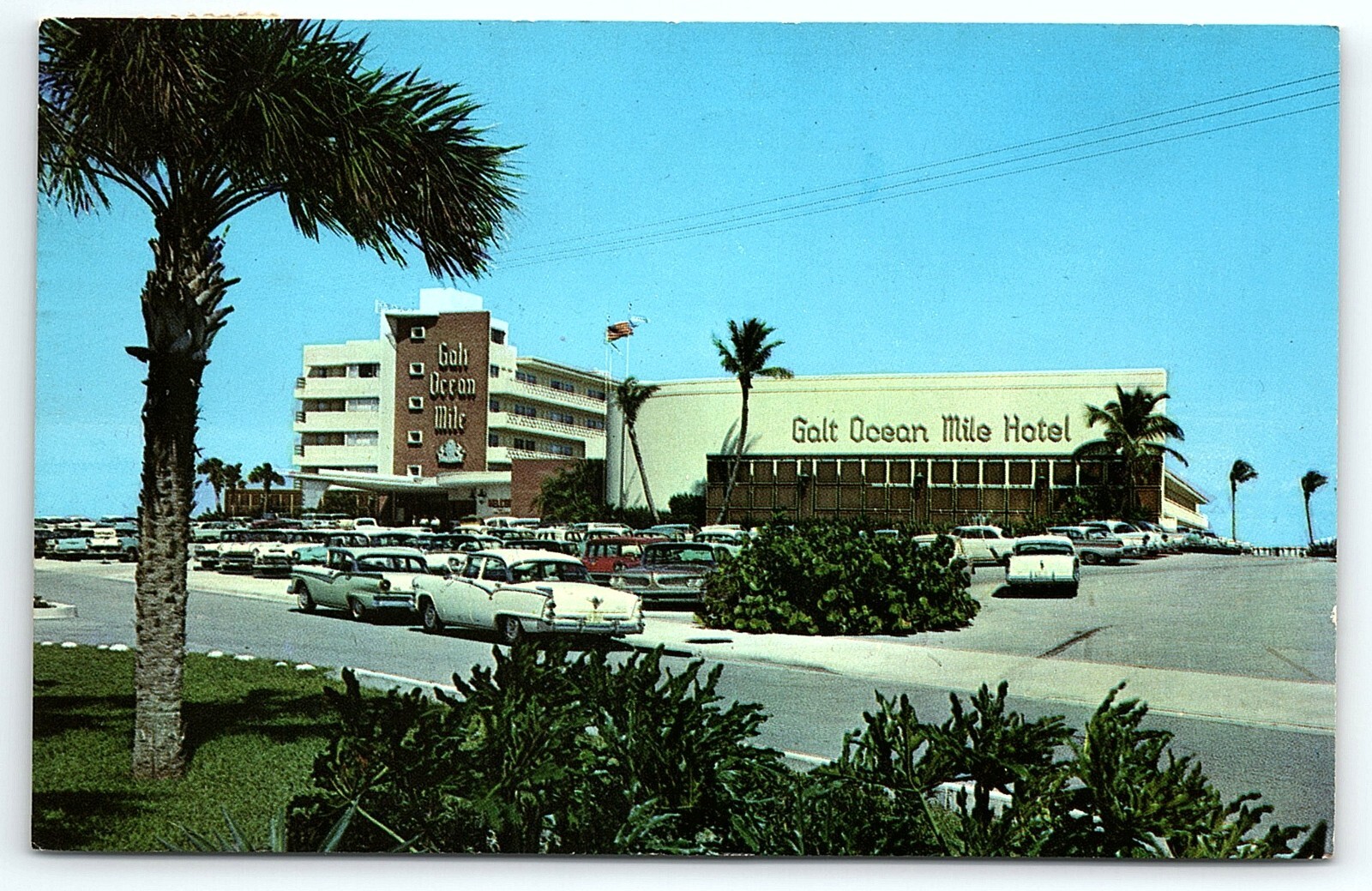 1960s FT. LAUDERDALE FLORIDA GALT OCEAN MILE HOTEL OLD CARS CHROME POSTCARD P700 1960s FT. LAUDERDALE FLORIDA GALT OCEAN MILE HOTEL OLD CARS CHROME POSTCARD P700