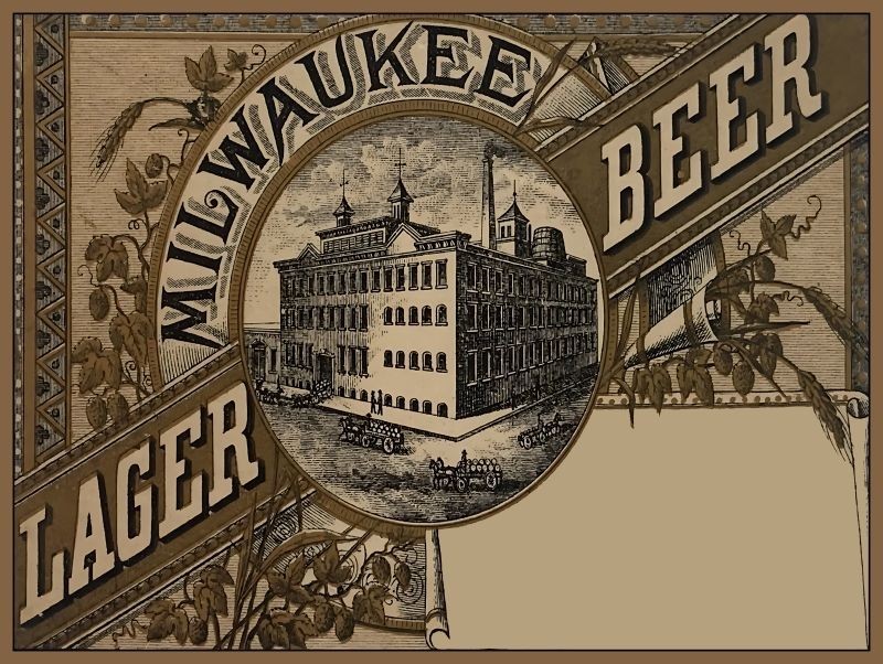 Milwaukee Lager Beer - Brewery Pictured -  NEW METAL SIGN: 9x12
