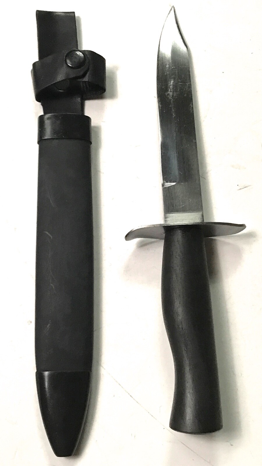 WWII SOVIET RUSSIA COMBAT FIGHTING KNIFE & BELT SCABBARD