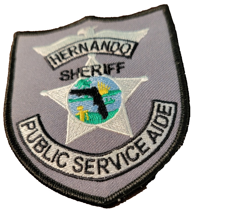 Vintage Hernando Sheriff’s Department Public Service Aide Embroider sew-On Patch