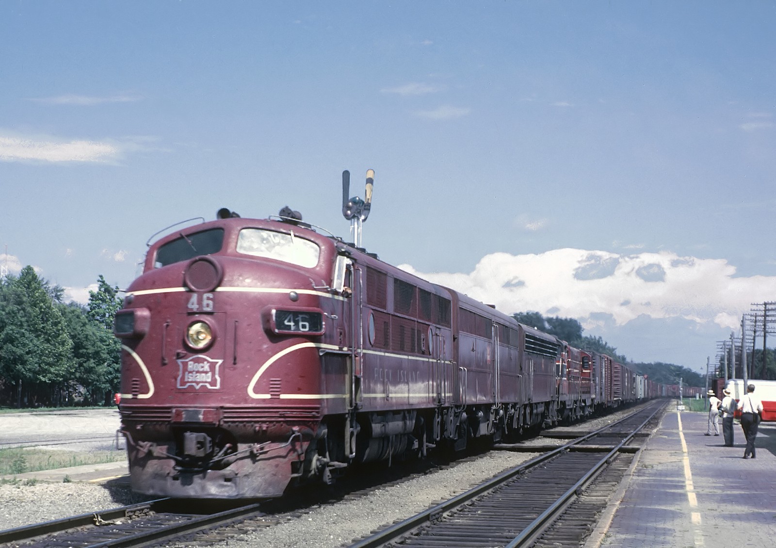Rock Island CRI&P EMD F2A at Ottawa, IL in July 1963 8.5 x 11 Photo Rock Island CRI&P EMD F2A at Ottawa, IL in July 1963 8.5 x 11 Photo