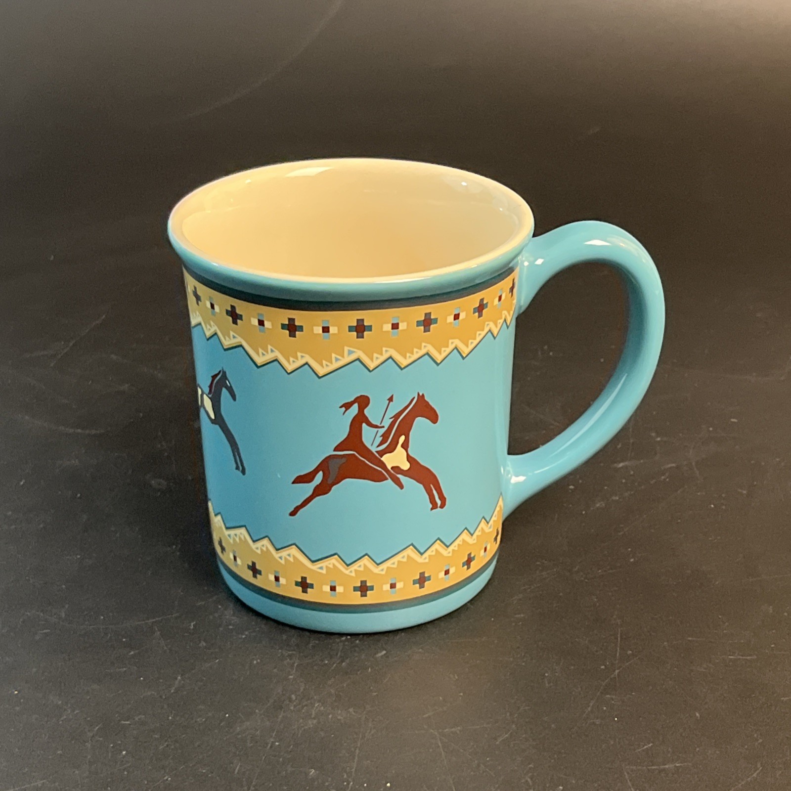Pendleton Woolen Mills Legendary Mug Celebrate the Horse Mug Turquoise 16 OZ