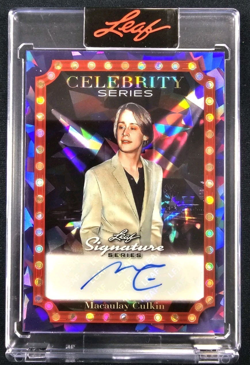 MACAULAY CULKIN 2026 Leaf Signature Series CELEBRITY Purple Craked Ice 1/1  AUTO