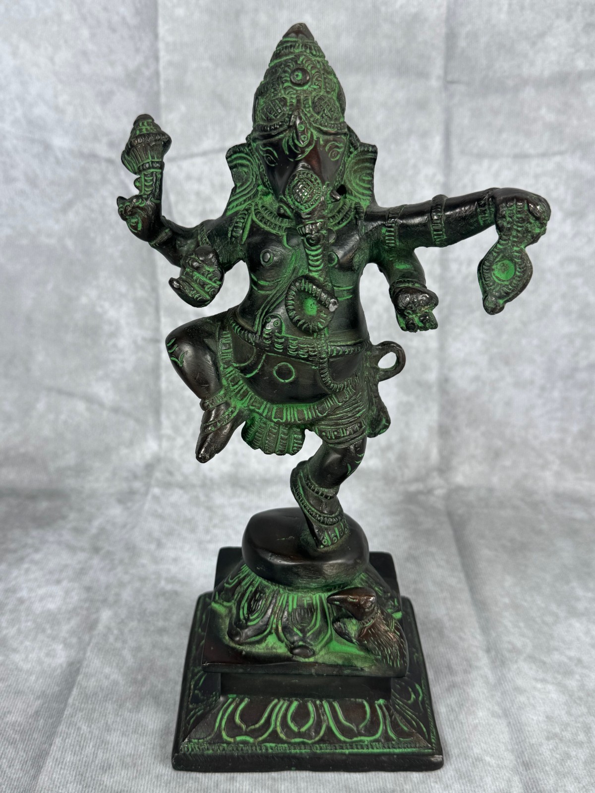 Dancing Ganesha Nritya Ganesh Cast Metal Statue 11\ Dancing Ganesha Nritya Ganesh Cast Metal Statue 11\