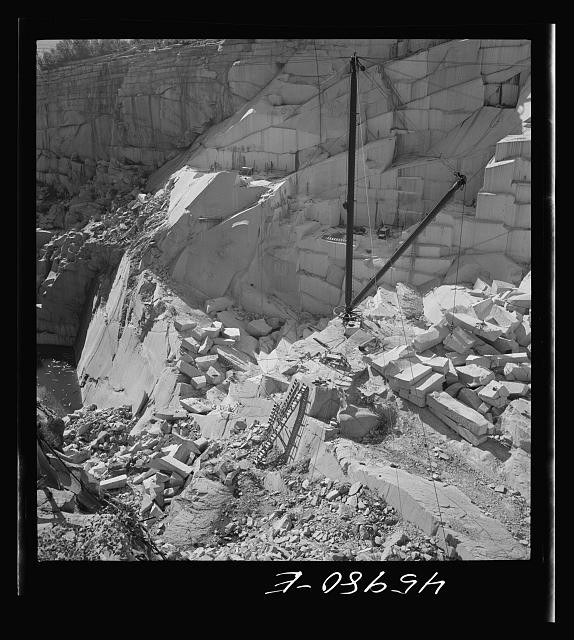 Photo:East Barre Vermont Whitmore Morse Granite Quarry 1941 Quarry View