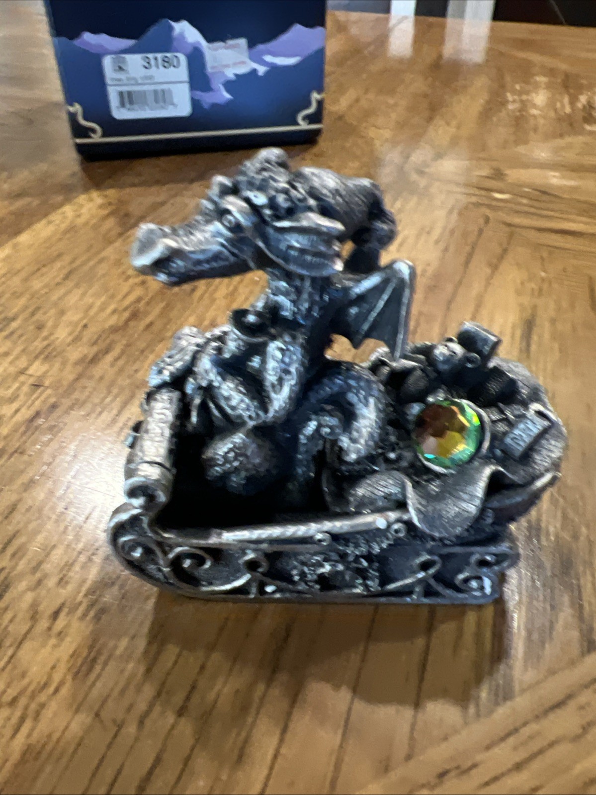 Myth And Magic Tudor Mint The Christmas Dragon # 3180 pewter figurine from 1997