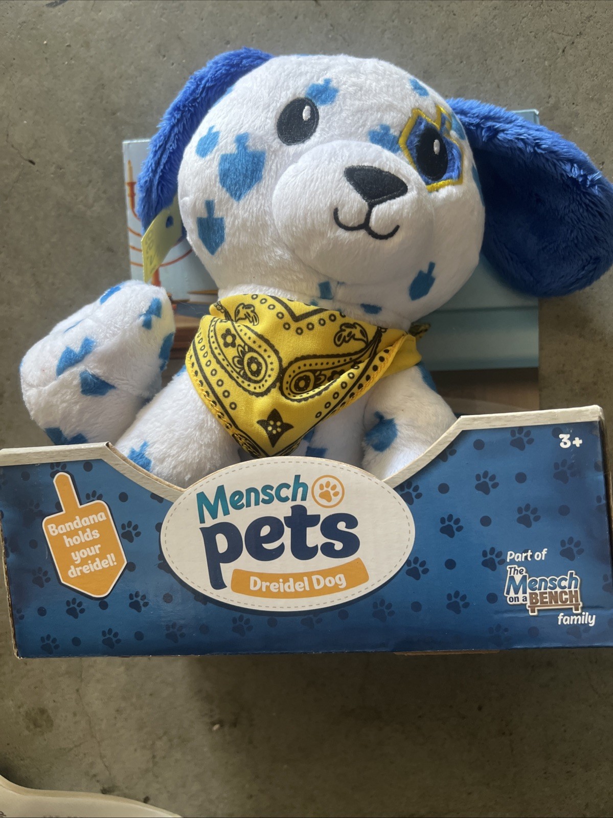 NIB Mensch on the Bench Pets Hanukkah Dreidel Dog Rare Jewish Chanukah Holiday NIB Mensch on the Bench Pets Hanukkah Dreidel Dog Rare Jewish Chanukah Holiday