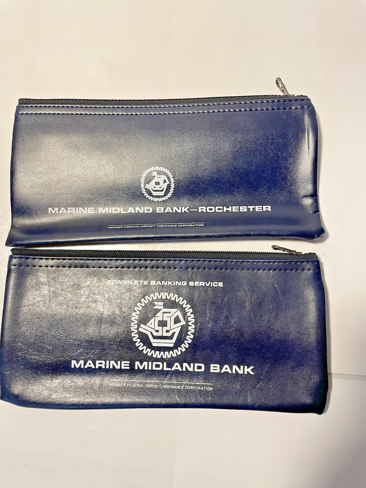 2 VTG Zippered Bank Deposit Money Cash Bags 11 2 VTG Zippered Bank Deposit Money Cash Bags 11