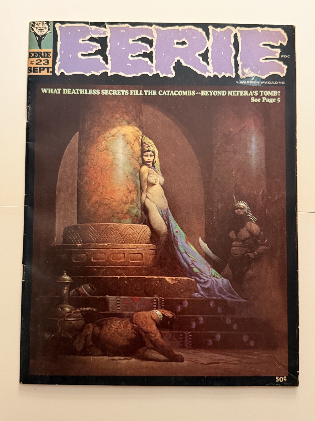Eerie Magazine 23 Warren 1971 Frank Frazetta Cover Horror Rare Neal Adams Eerie Magazine 23 Warren 1971 Frank Frazetta Cover Horror Rare Neal Adams